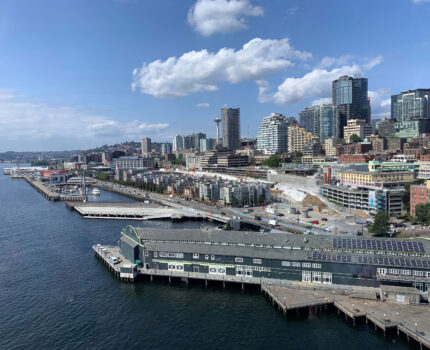 Photograph of buildings on waterfront